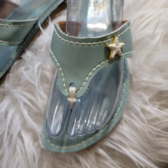 Kino Aqua Blue Starfish Sandals Size 9 - Picture 9 of 13
